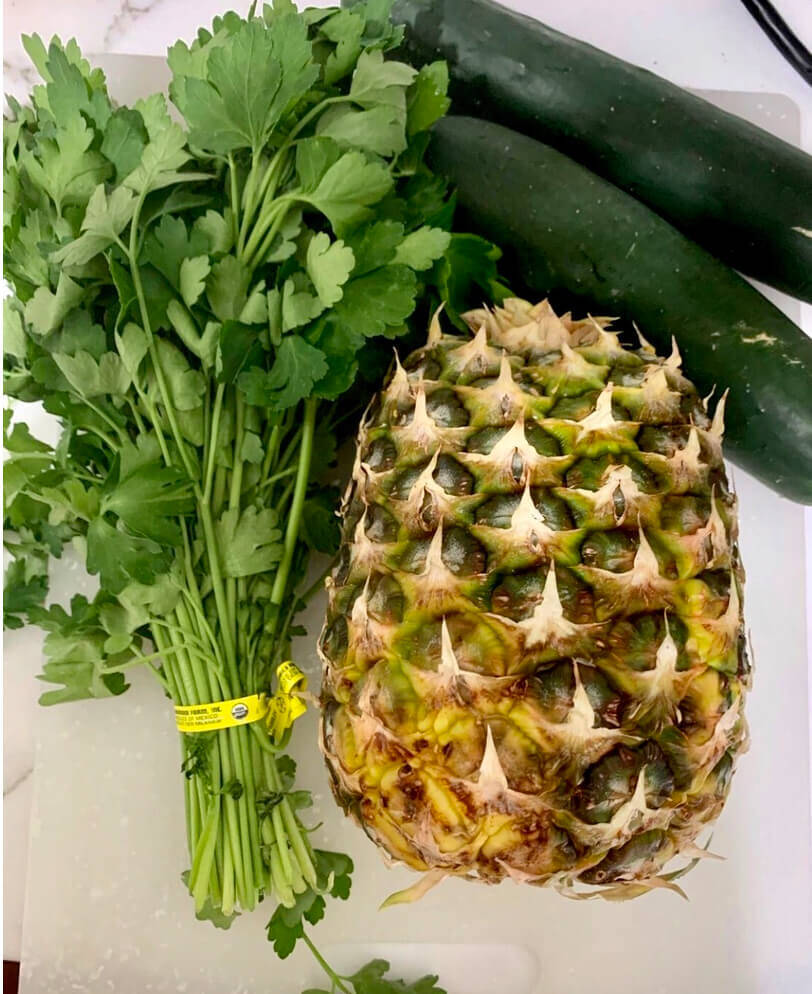 pineapple and cilantro