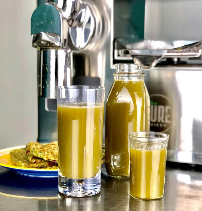 Yellow juice from Pure Juicer