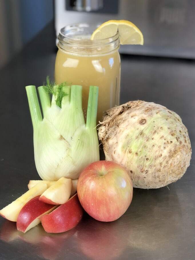 Apple - Fennel - Celeriac - Lemon Juice