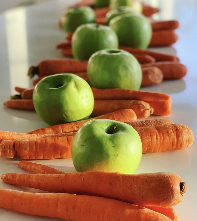 carrots and apples