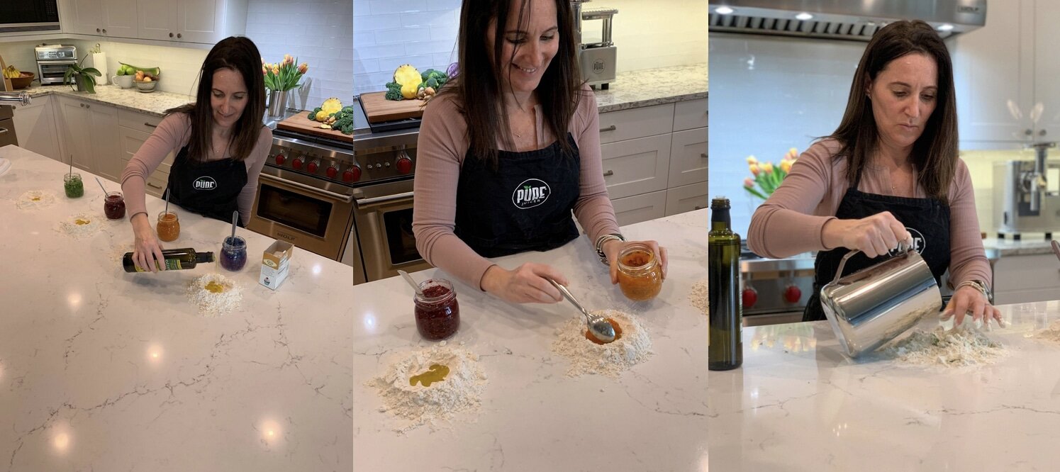 making pasta dough