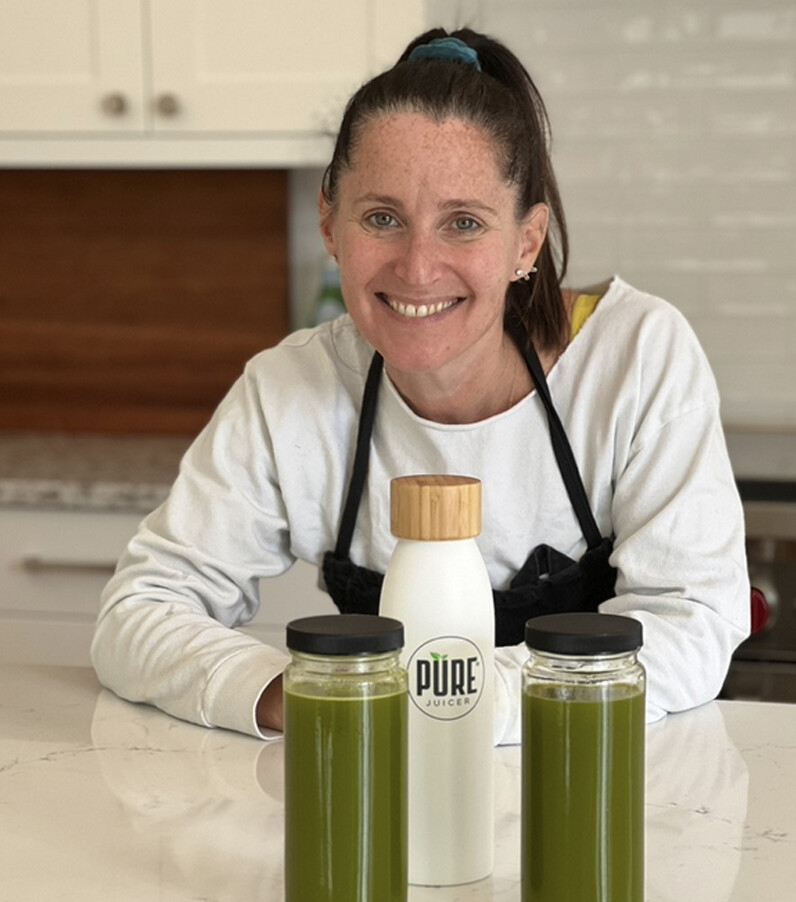 Chef Becky Aronchick with juice