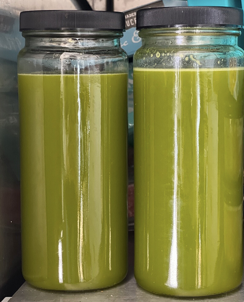 Green juice before freezing
