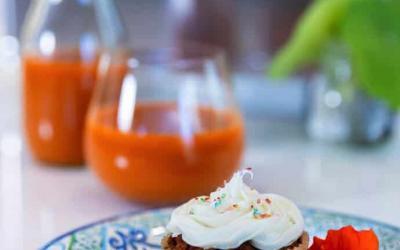 Homemade Carrot-Apple Juice + Homeground Carrot Cake Muffins Using a PURE Juicer