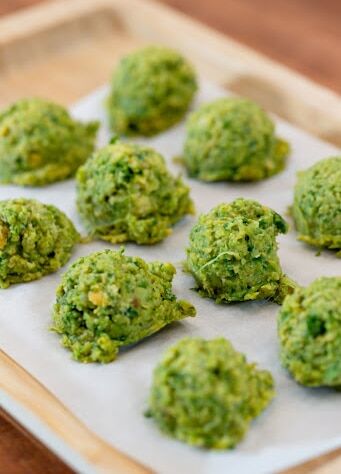 green balls of healthy food