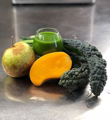 veggies with green juice