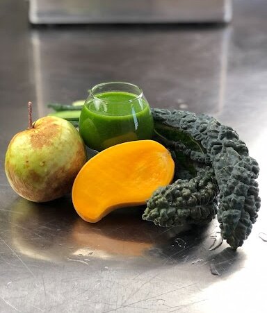 veggies with green juice