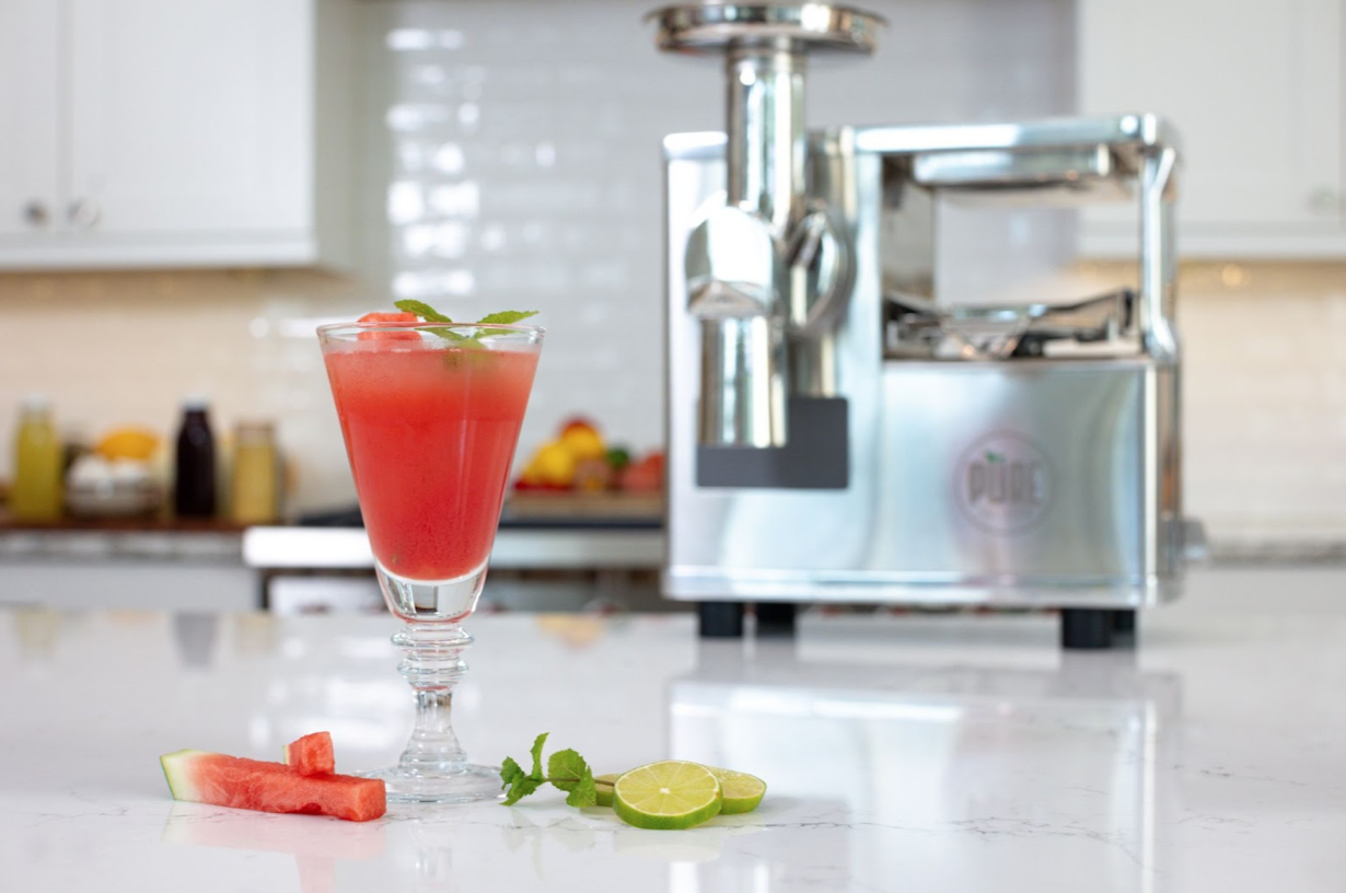 <br />
Mitochondrial Health: Watermelon-Lime<br />
Mocktail in PURE Juicer