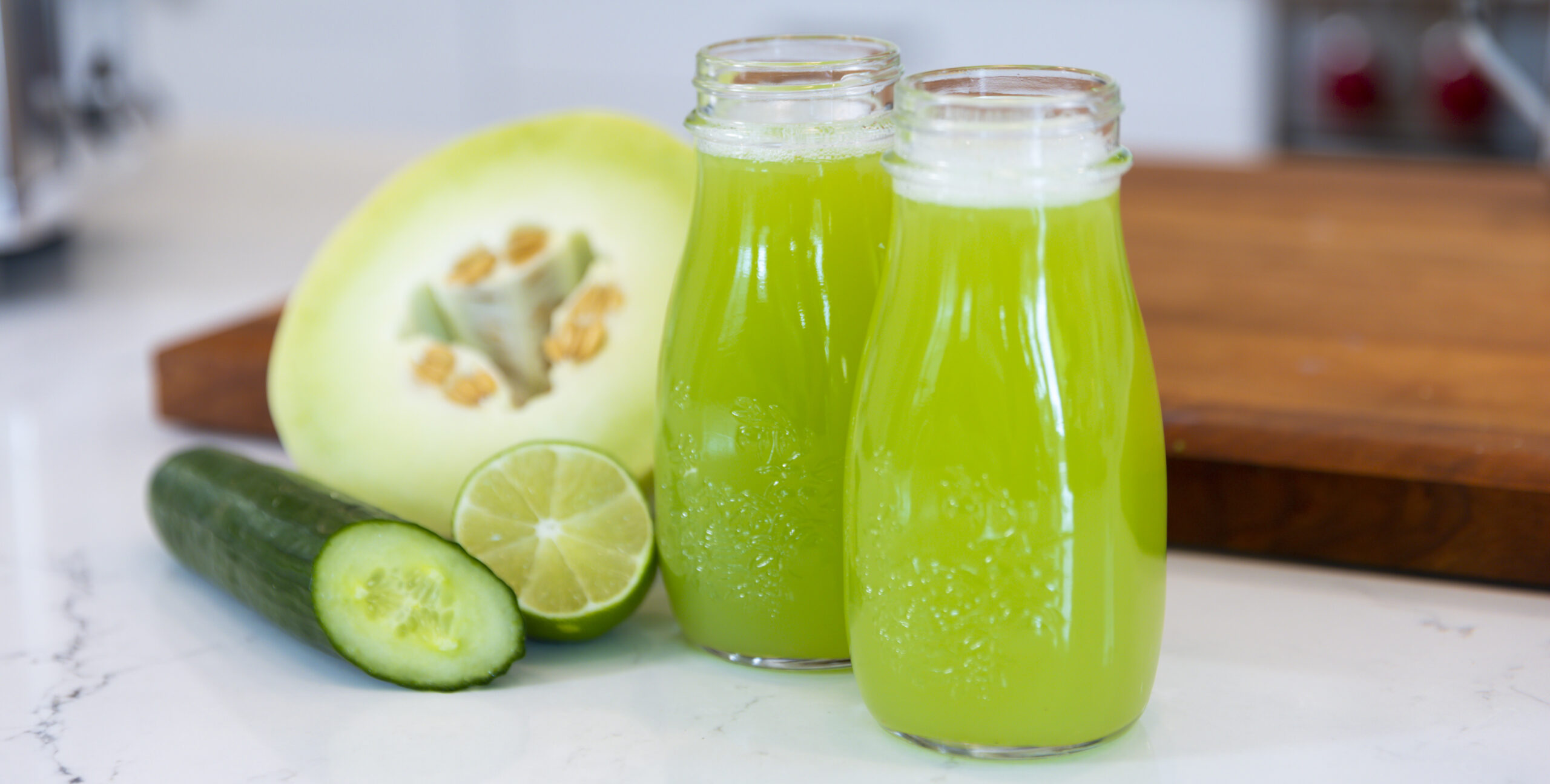 honeydew, cucumber, and lime juice Pure Juicer